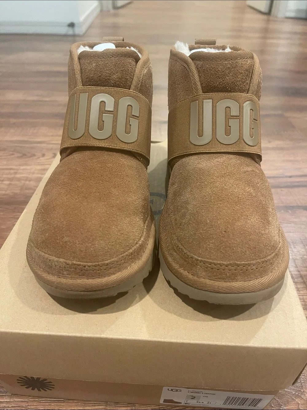 UGG Kids Slip-On Suede Boot in Chestnut Brown